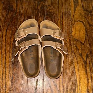 Birkenstock Kids’ Arizona Metallic Slide Sandal